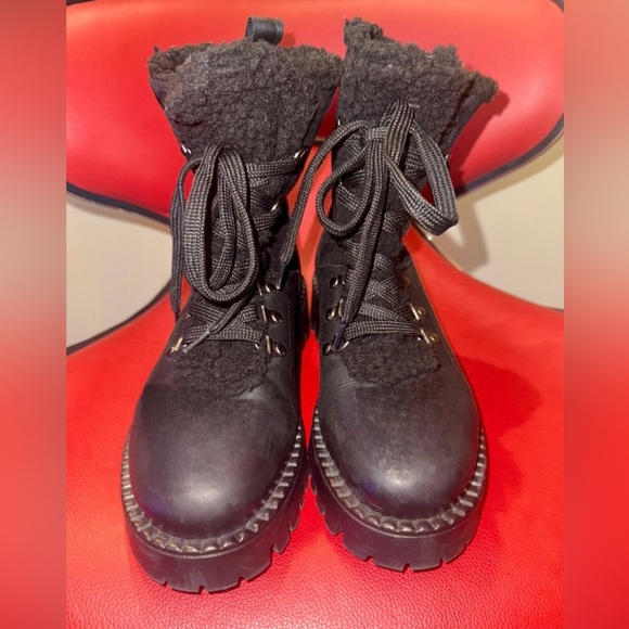 Women's Black Lace-Up Combat-Style Boots by Bootlegger (handmade in Portugal) - Picture 2 of 6